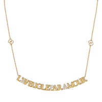 Collier Aveugle Amour en or jaune 18K & Diamants - Yellow