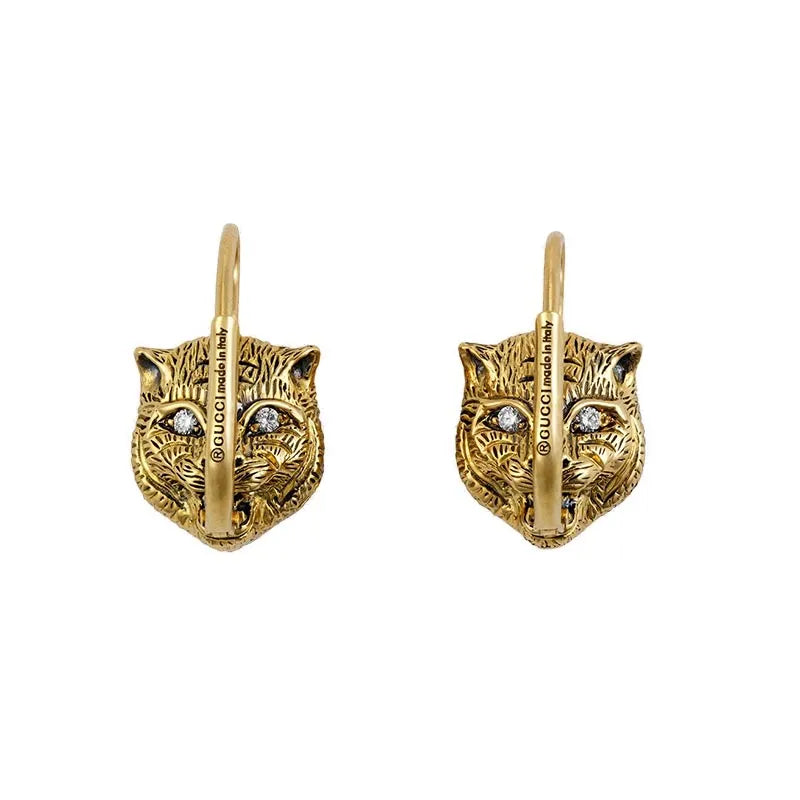 Boucles d'oreilles Le Marche Des Merveilles en or jaune 18K & Jade et Diamants - Green