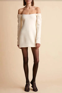 Robe Octavia en laine - Bone