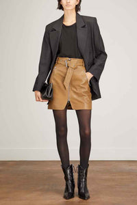 Jupe Luana en cuir - Flax