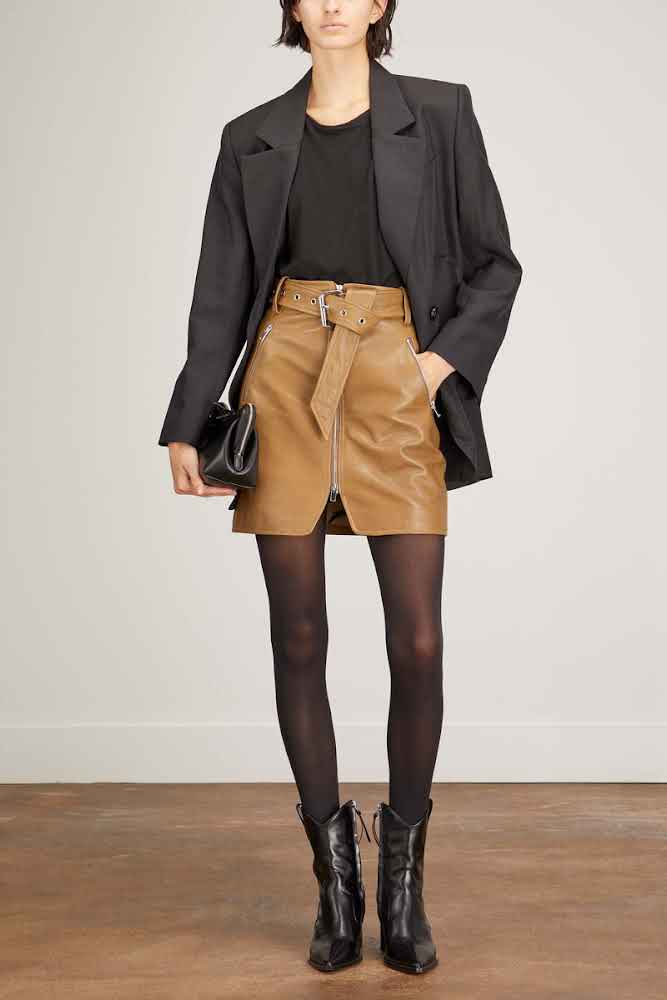 Jupe Luana en cuir - Flax