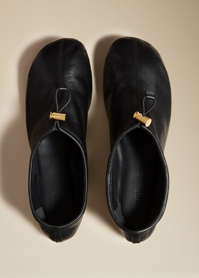 Chaussures plates Meadow en cuir - Black