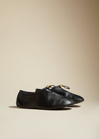 Chaussures plates Meadow en cuir - Black