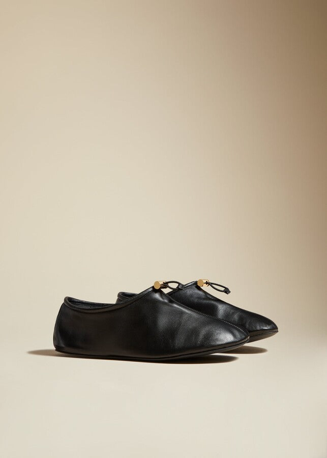 Chaussures plates Meadow en cuir - Black