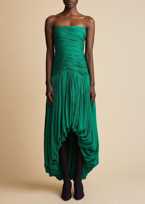Robe Shivani en soie - Emerald