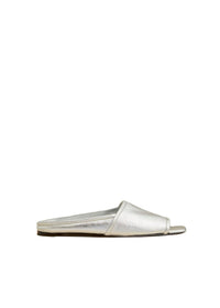 Sandales plates Stagg en cuir - Silver