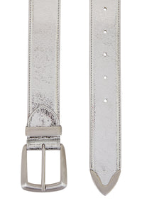Ceinture Bruno en cuir - Silver