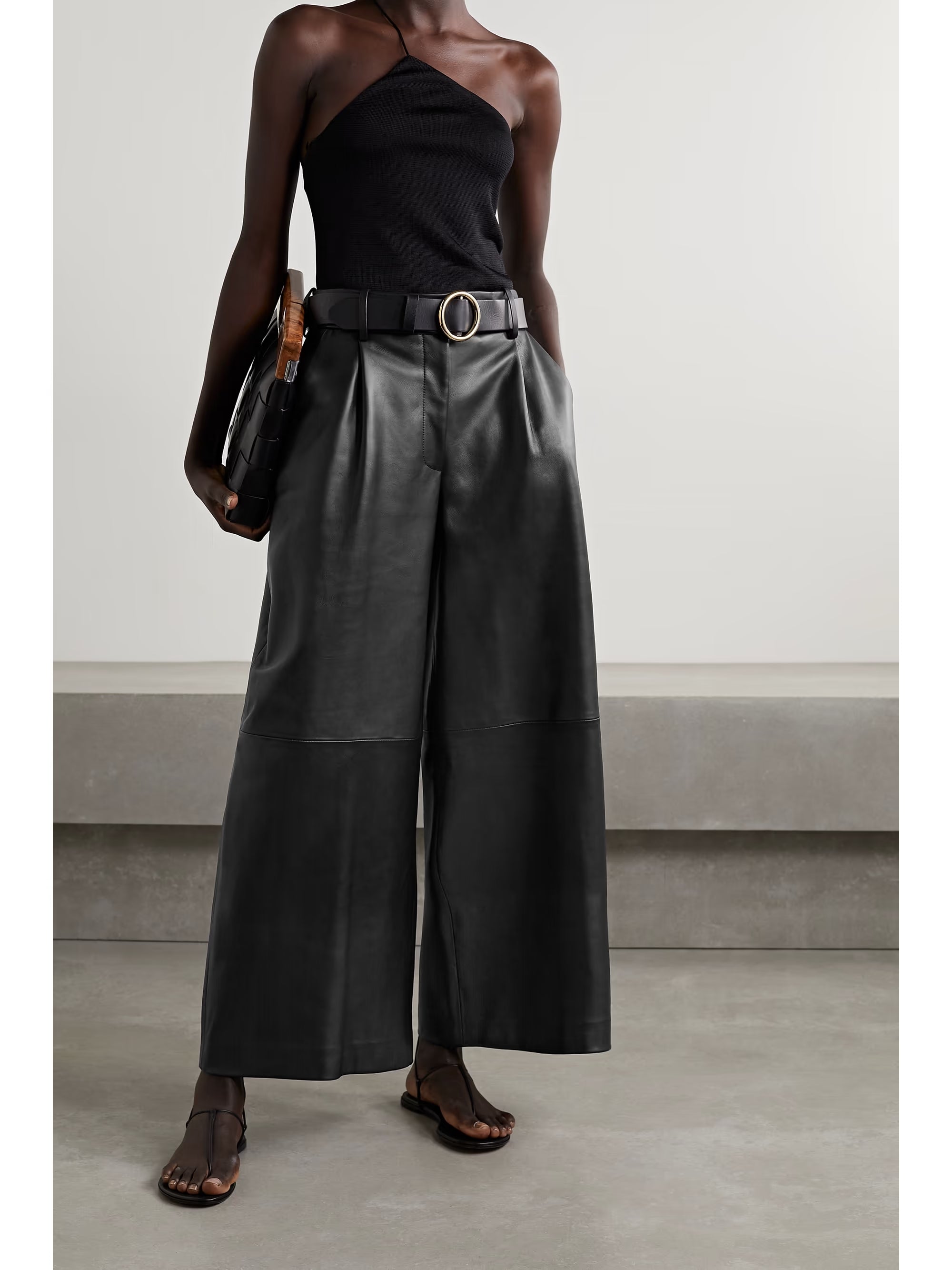 Pantalon Maarte en cuir - Black