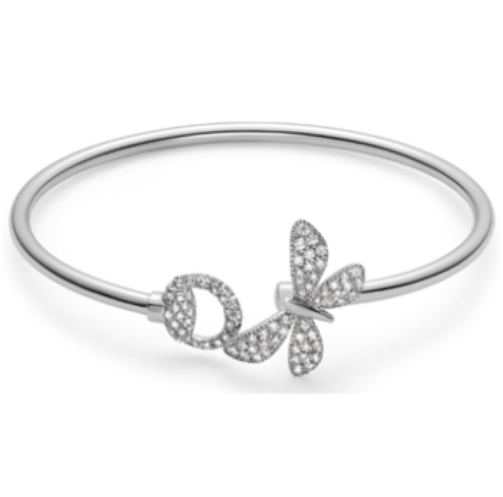 ZNO STOCK Bracelet Gucci Flora en or blanc 18K & Diamants - White