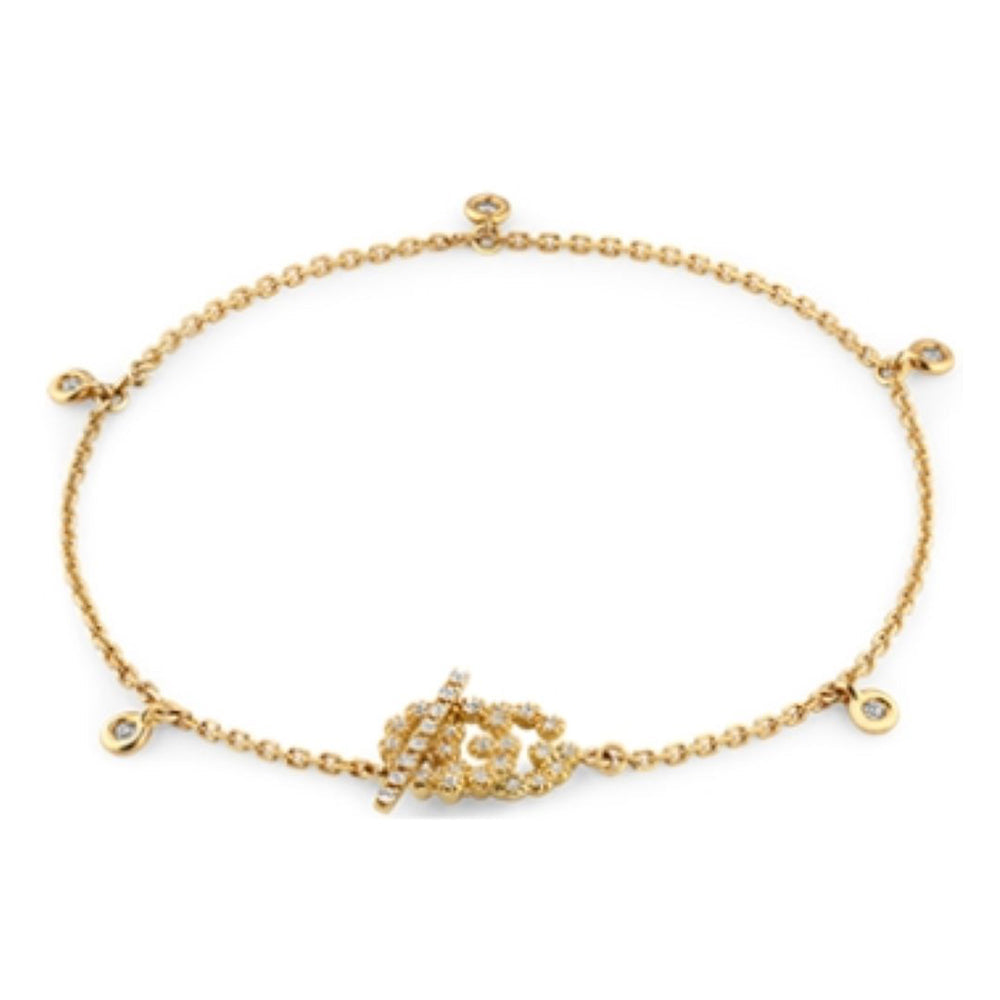 Bracelet Running G en or jaune 18K & Diamants - Yellow