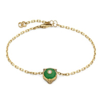 Bracelet Le Marche Des Merveilles en or jaune 18K & Jade et Diamants - Vert