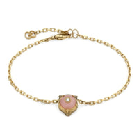 Bracelet Le Marche Des Merveilles en or jaune 18K & Diamants et Opale rose - Pink