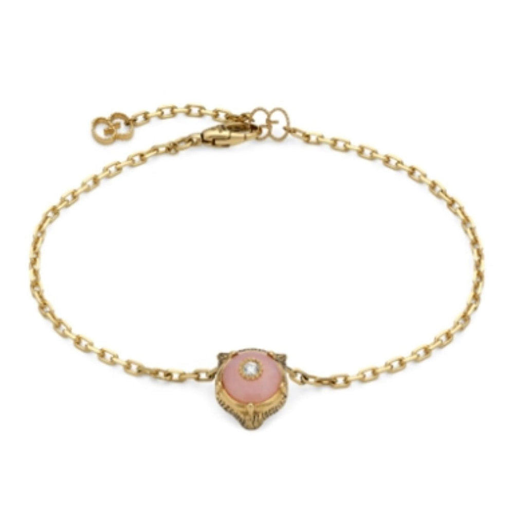 Bracelet Le Marche Des Merveilles en or jaune 18K & Diamants et Opale rose - Pink