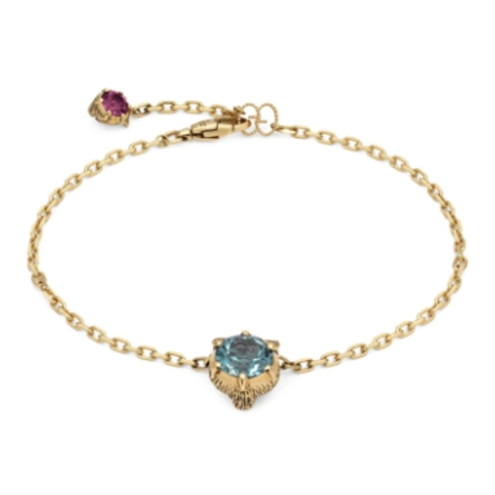 Bracelet Le Marche Des Merveilles en or jaune 18K & Acquamarine, Tourmaline et Diamants - Multicolor