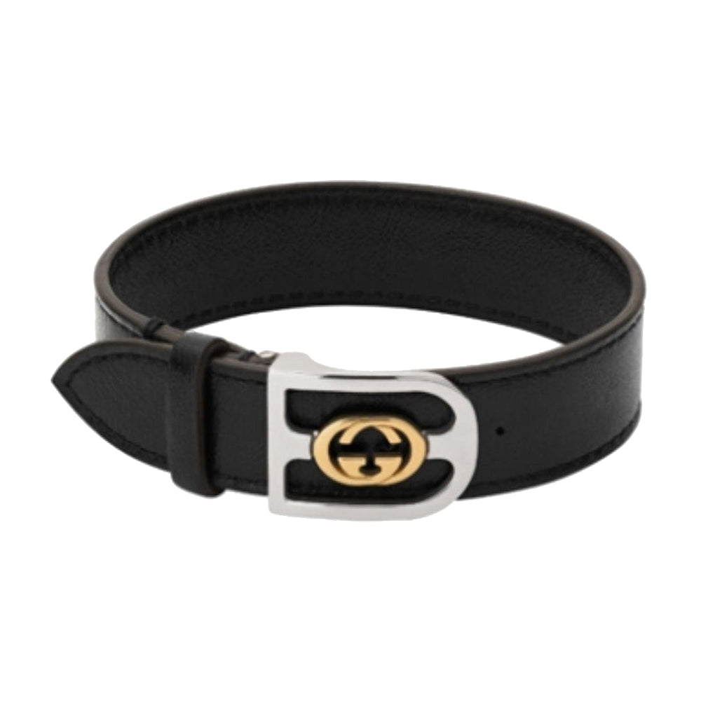 Bracelet Interlocked G en or jaune 18K - Black