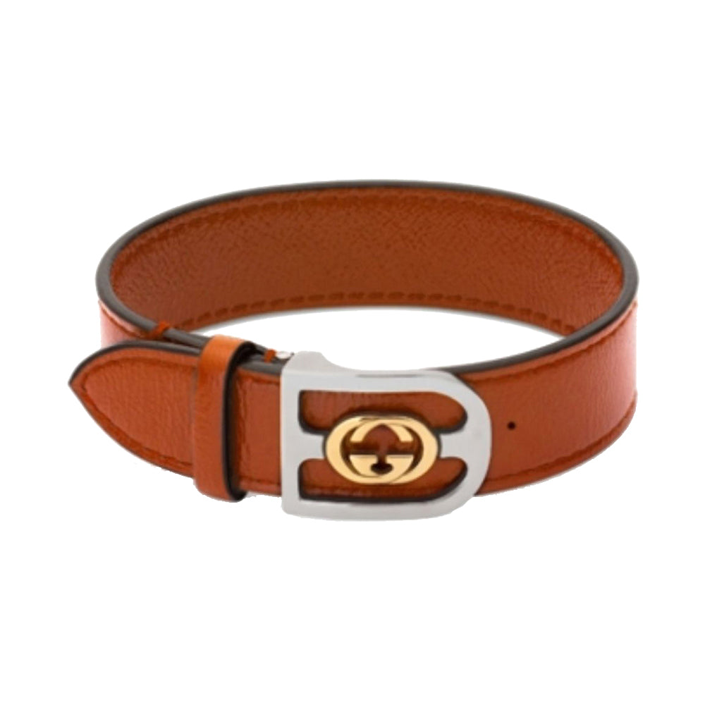 Bracelet Interlocked G en or jaune 18K - Orange