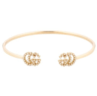 ZNO STOCK Bracelet Running G Cuff en or jaune 18K & Diamants - Yellow