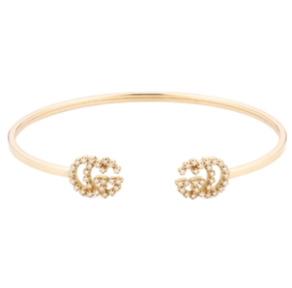 ZNO STOCK Bracelet Running G Cuff en or jaune 18K & Diamants - Yellow