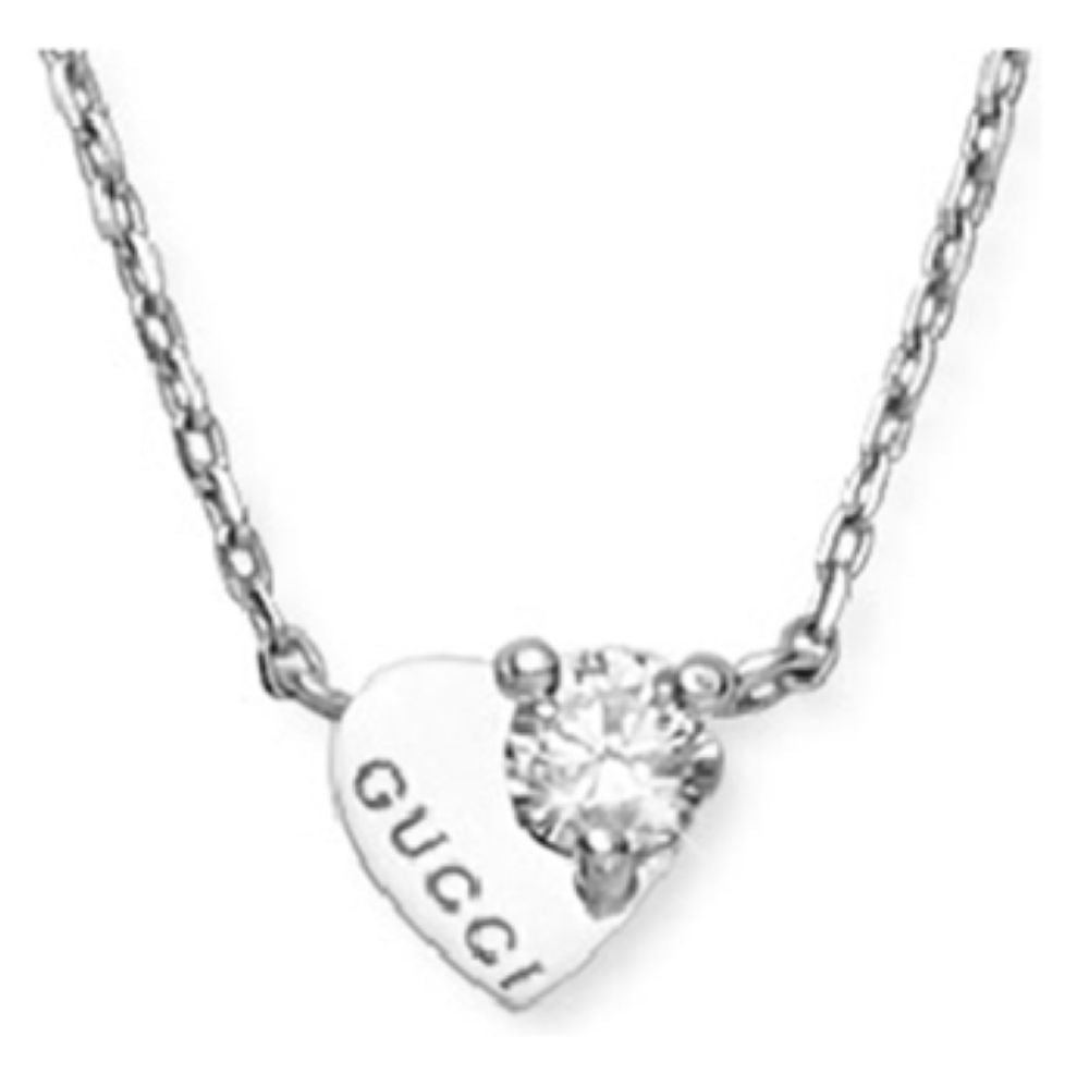 ZNO STOCK Collier Trademark en or blanc 18K & Diamants - White