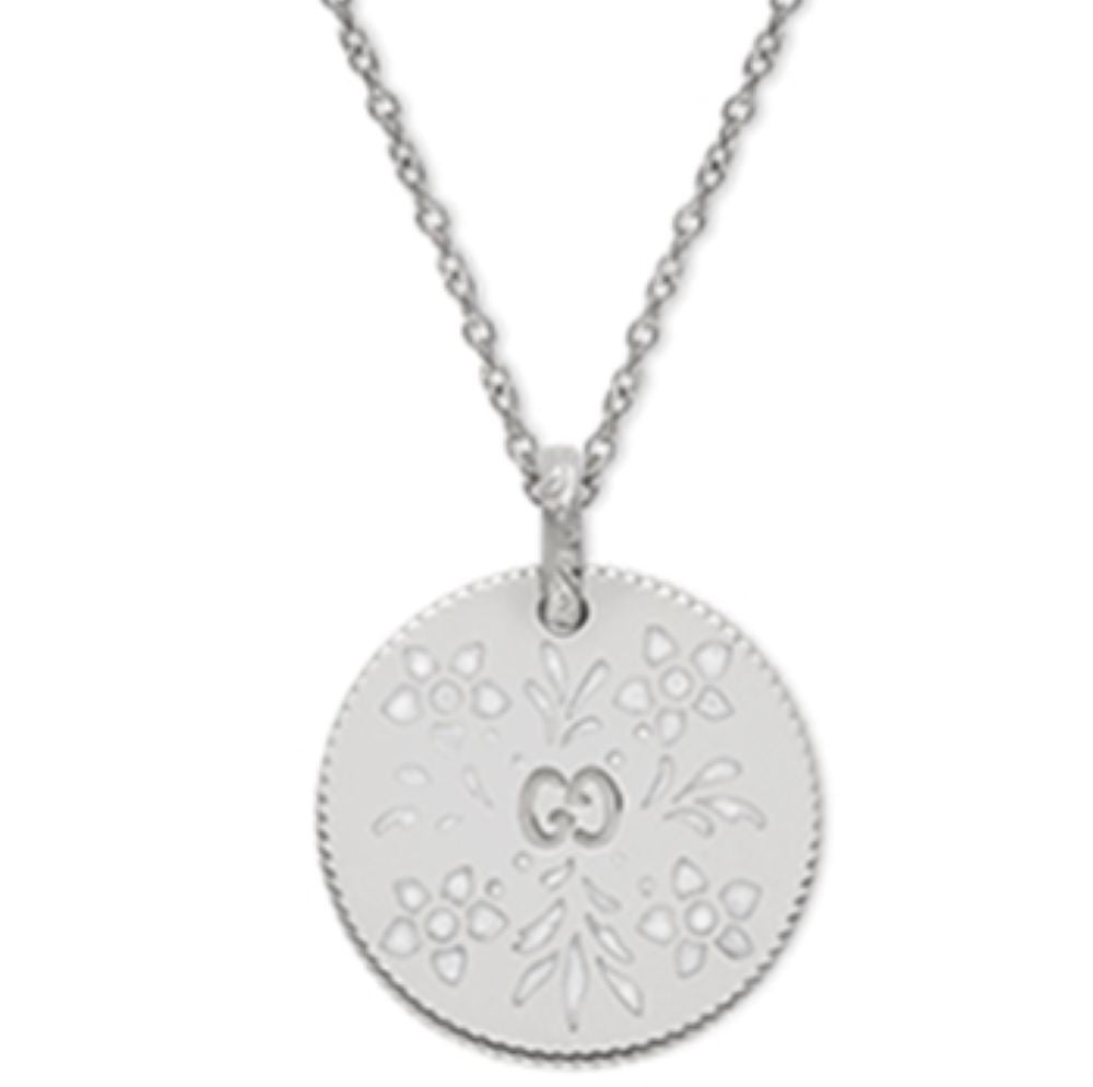 Collier Icon à médaille en or blanc 18K - White