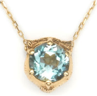 ZNO STOCK Collier Le Marche Des Merveilles en or jaune 18K & Aquamarine & Diamants - Blue
