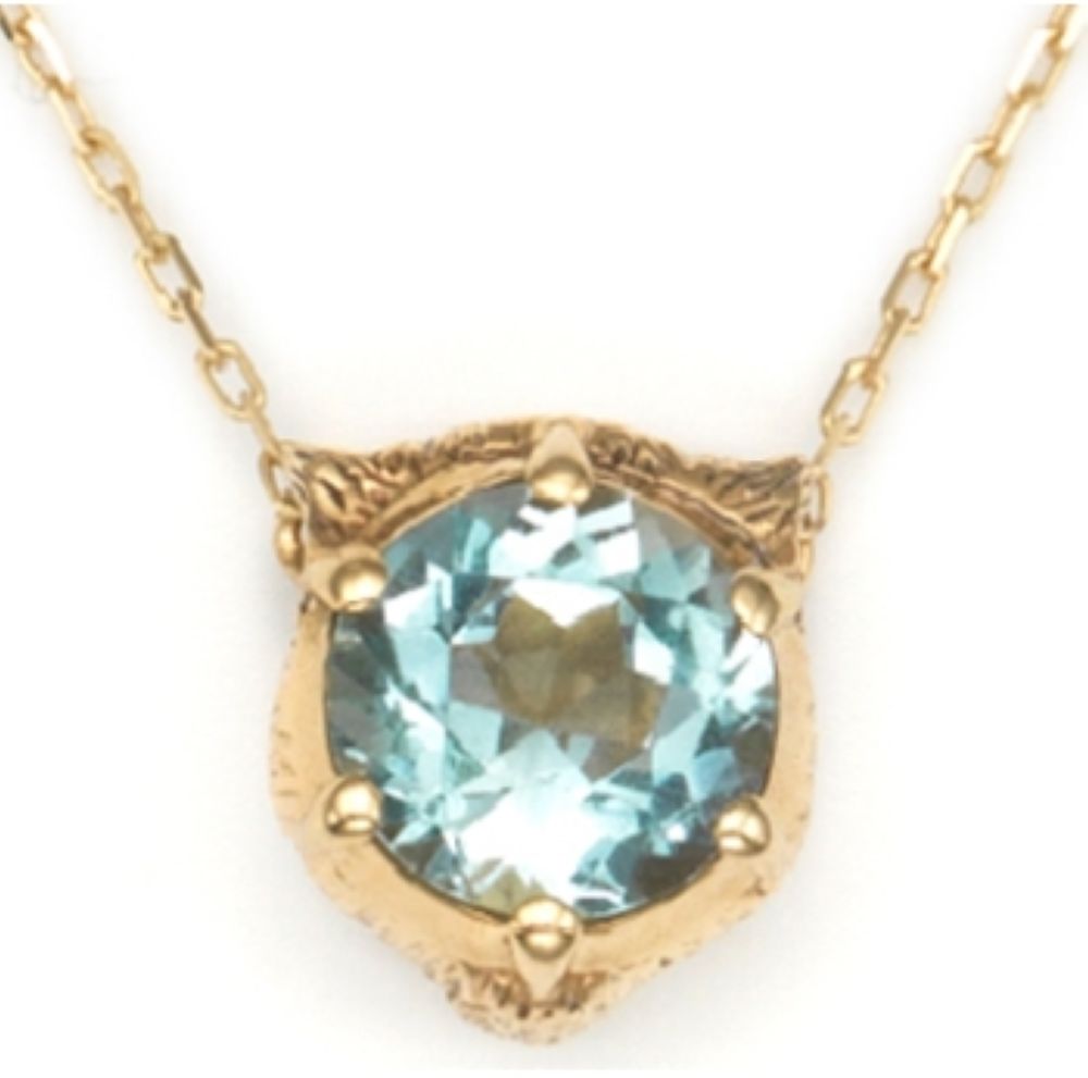 ZNO STOCK Collier Le Marche Des Merveilles en or jaune 18K & Aquamarine & Diamants - Blue