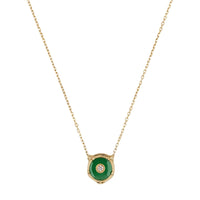 Collier Le Marche Des Merveilles en or jaune 18K & Jade et Diamants - Green