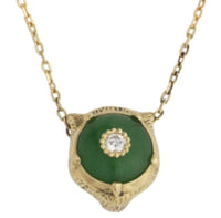 Collier Le Marche Des Merveilles en or jaune 18K & Jade et Diamants - Green
