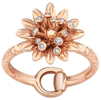 ZNO STOCK Bague Gucci Flora en or rose 18K & Diamants - Pink