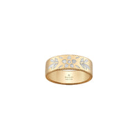 Bague Icon medium en or jaune 18K - White