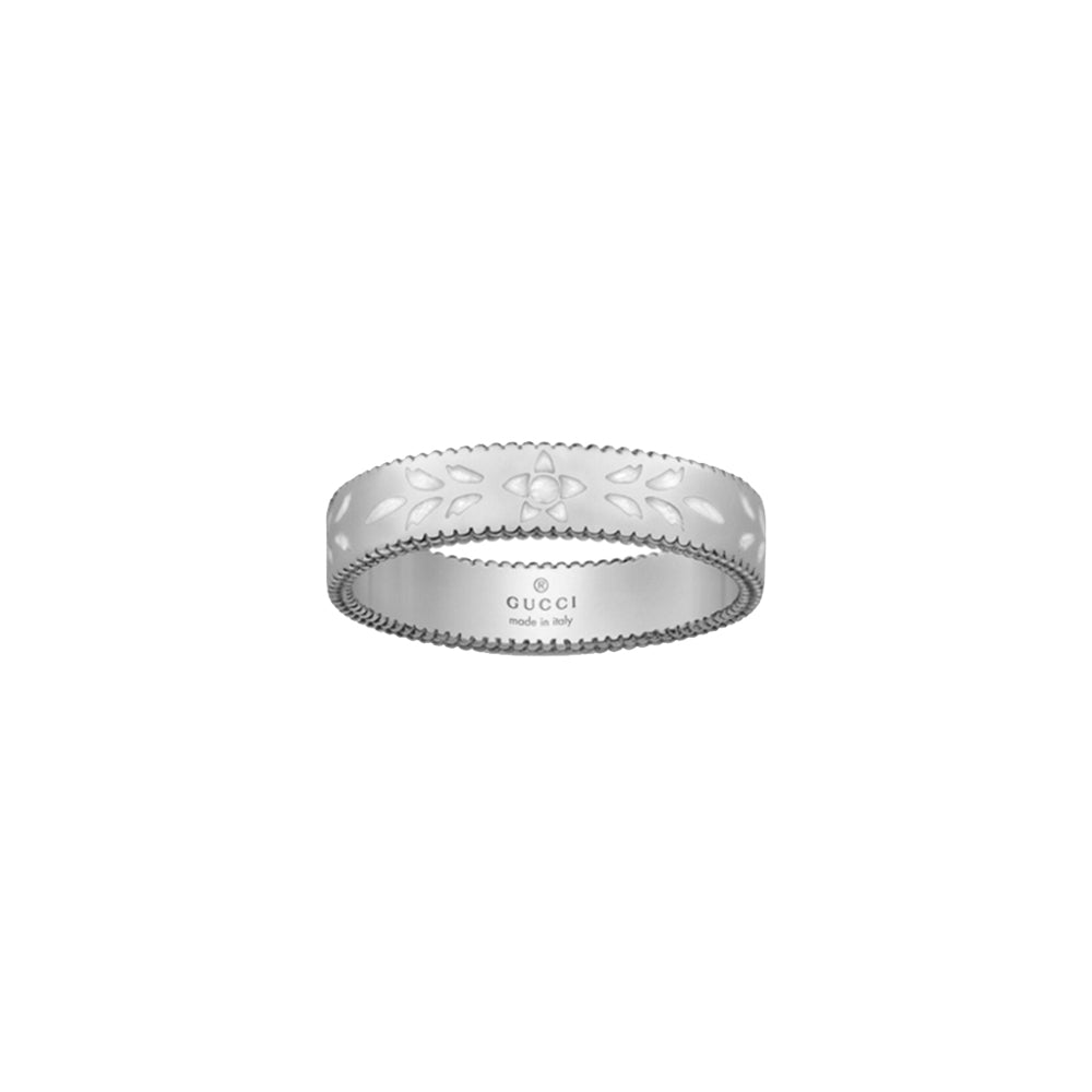 Bague Icon petite en or blanc 18K - White