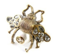 Bague Fashion Show à motif abeille & Cristal - Yellow