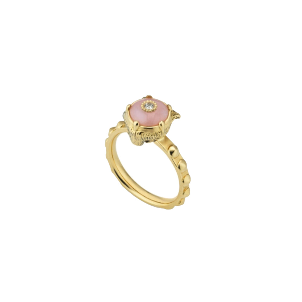 Bague Le Marche Des Merveilles en or jaune 18K & Opale et Diamants - Multicolore