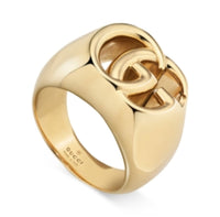 ZNO STOCK Bague Running G Men en or jaune 18K - Yellow Dark