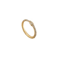 Bague Ouroboros à motif serpent en or jaune 18K & Diamants - Yellow