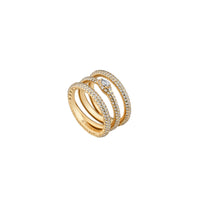 Bague Ouroboros en or jaune 18K & Diamants - Yellow