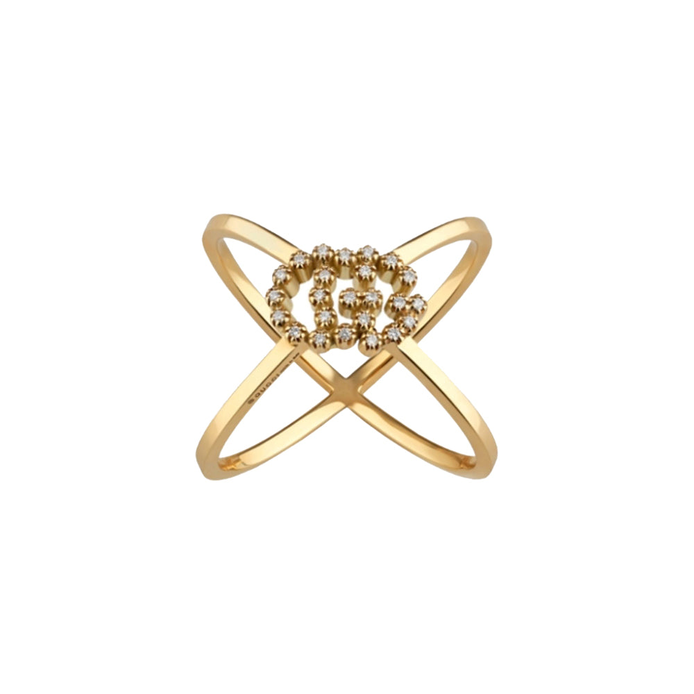 Bague Running G en or jaune 18K & Diamants - Yellow