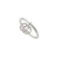 Bague Running G à charms en or blanc 18K & Diamants - White