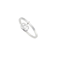 Bague Running G à charms en or blanc 18K - White
