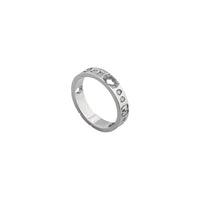 Bague Icon à motif cœur en or blanc 18K & Diamants - White