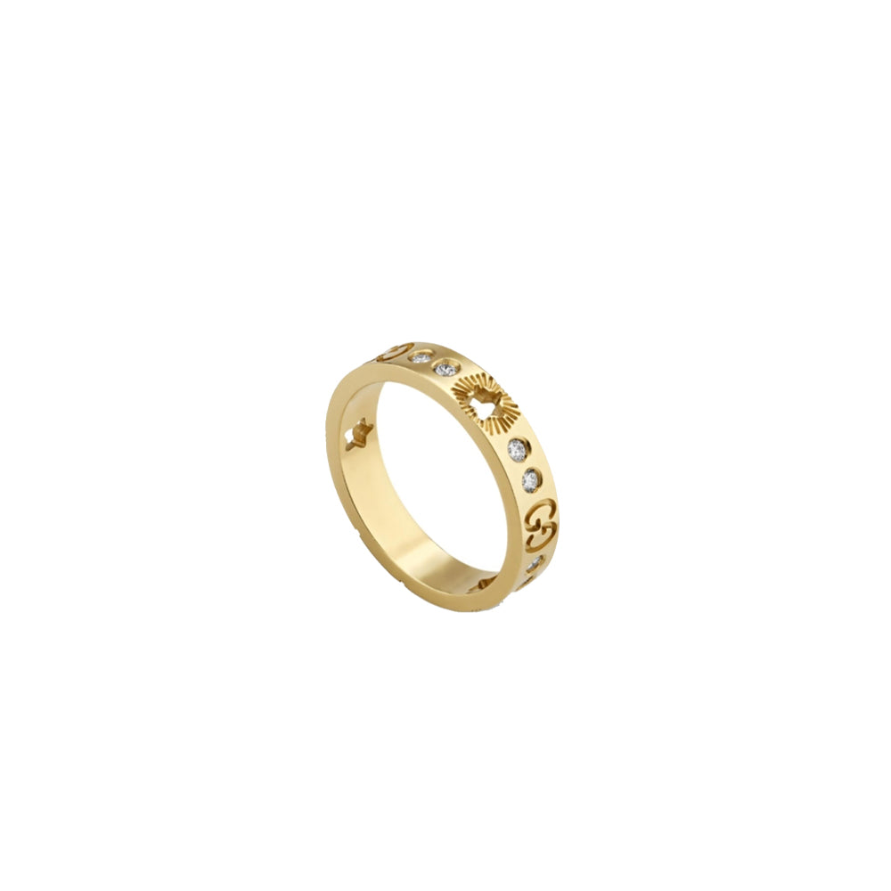 Bague Icon en or jaune 18K & Diamants - Yellow