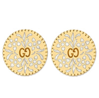 ZNO STOCK Puces d'oreilles Icon en or jaune 18K - White