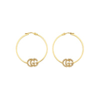 Boucles d'oreilles Running G en or jaune 18K & Diamants - Yellow