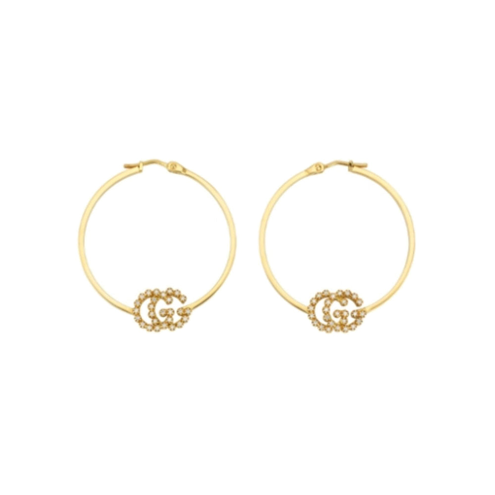 Boucles d'oreilles Running G en or jaune 18K & Diamants - Yellow