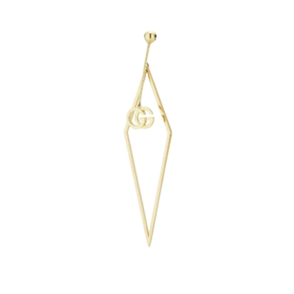 Mono boucles d'oreilles Running G Rhombus en or jaune 18K - Yellow