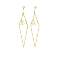 Mono boucles d'oreilles Running G Rhombus en or jaune 18K - Yellow