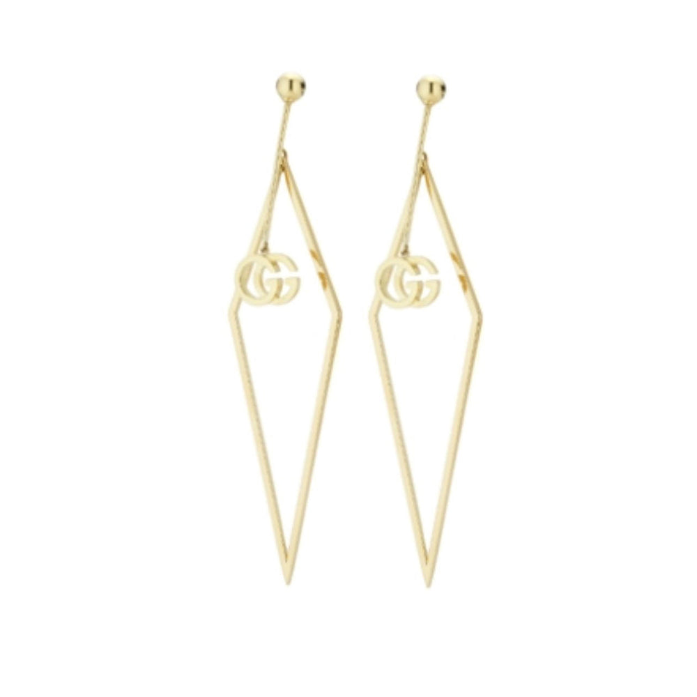 Mono boucles d'oreilles Running G Rhombus en or jaune 18K - Yellow