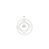 Mono boucles d'oreilles Running G en or blanc 18K & Diamants - White