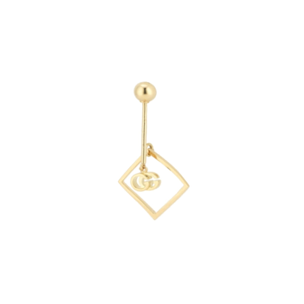 Mono boucles d'oreilles Running G carré en or jaune 18K - Yellow