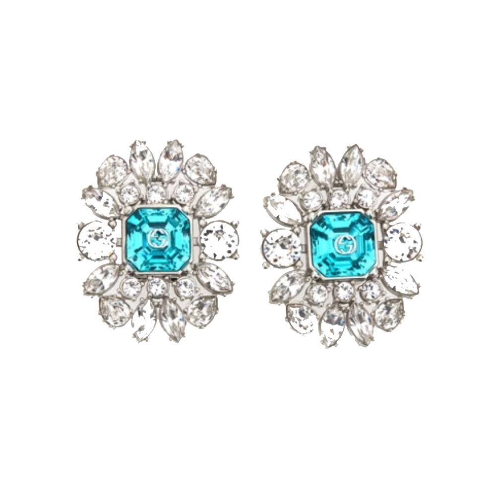 Boucles d'oreilles Fashion Show & Cristal - Blue